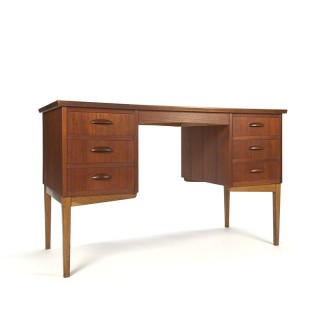 Teakhouten vintage bureau uit Denemarken