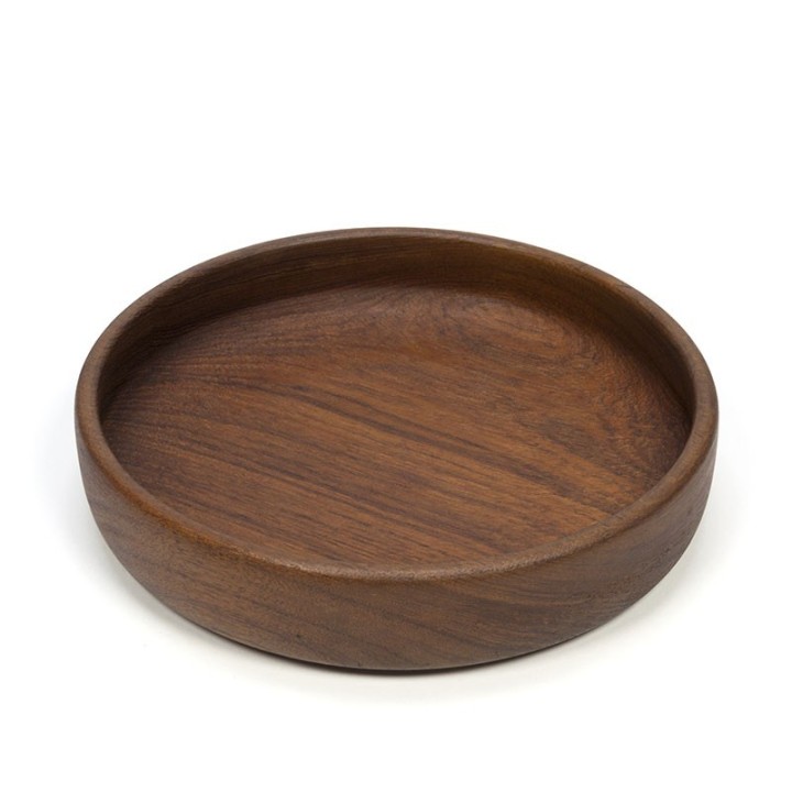 Vintage low teak bowl