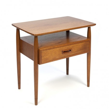 Vintage Danish side table with drawer