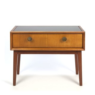 Vintage small chest of drawers with glass top