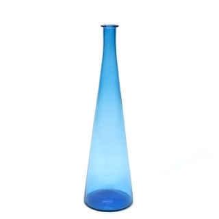 Vintage blauw glazen decoratieve fles