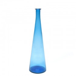 Vintage blue glass decorative bottle