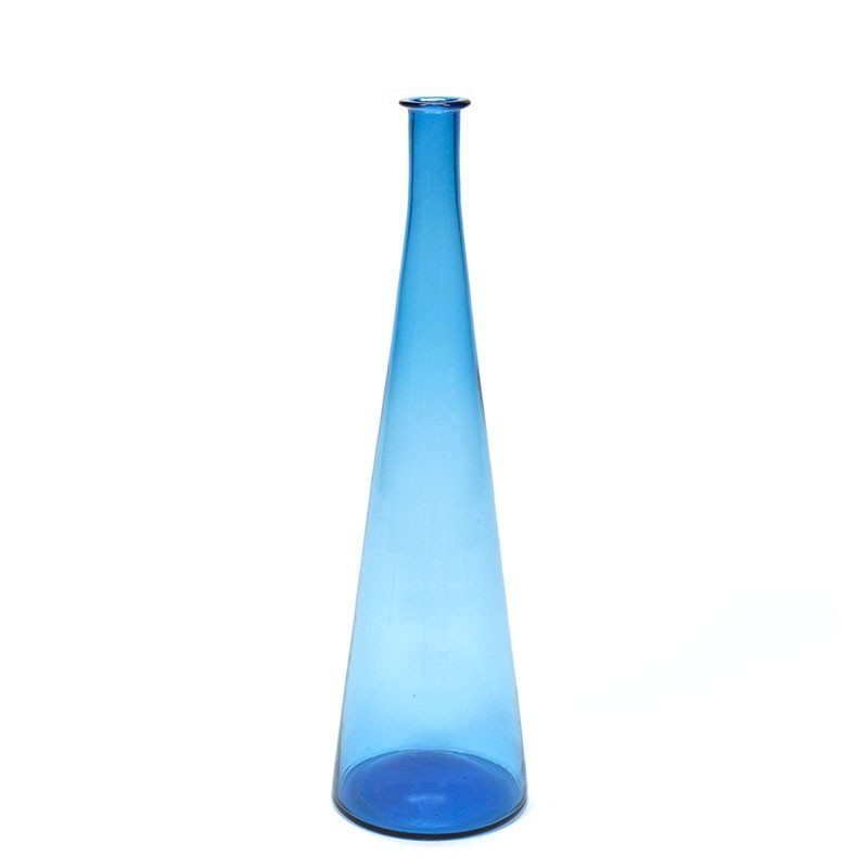 bruid verfrommeld verraden Vintage blauw glazen decoratieve fles - Retro Studio