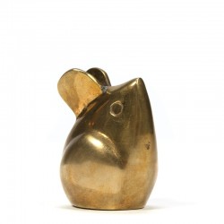 Small vintage brass mouse