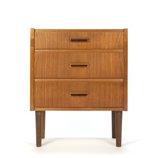 Deense vintage kleine ladekast in teak