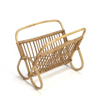 Vintage krantenrek van bamboe