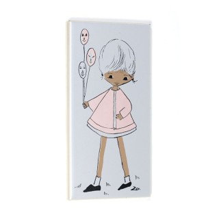 Vintage tile with girl fifties / sixties