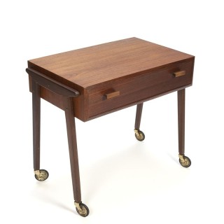 Danish vintage teak side table with drawer