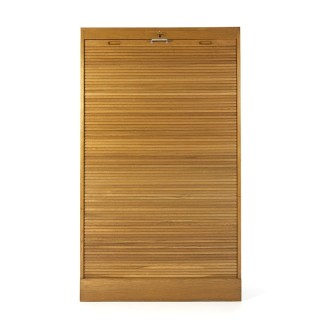 Groot model Deense vintage eiken archiefkast