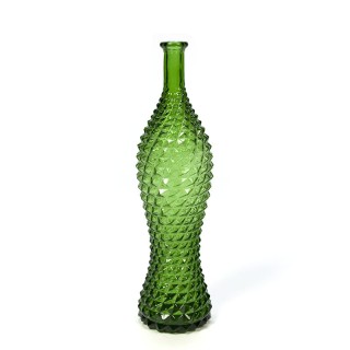 Vintage decorative green bottle