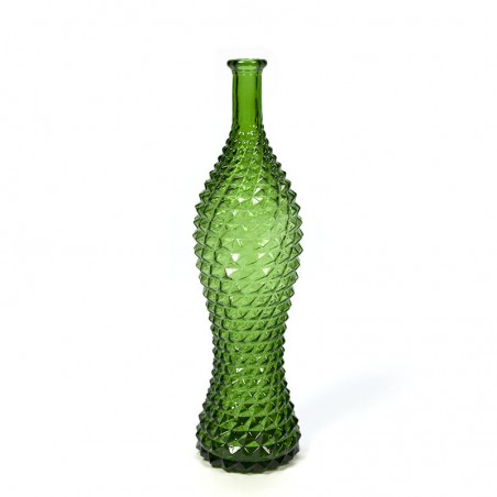 Vintage decorative green bottle