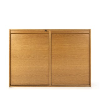 Vintage Danish oak double filing cabinet