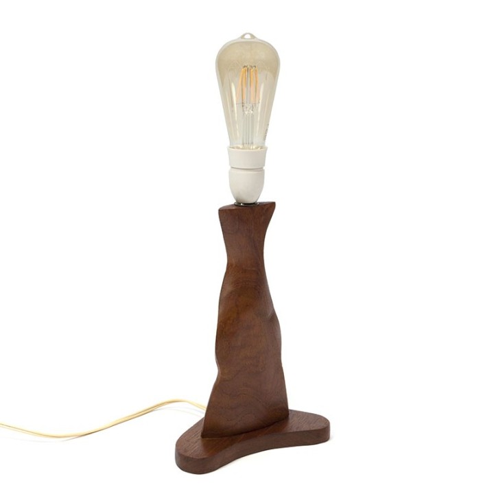 Teakhouten organische vintage lampenvoet