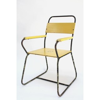 Yellow/ metal child's chair - Retro Studio