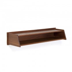 Vintage teak wall shelf with open compartment