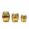 Brass owls vintage set of 3