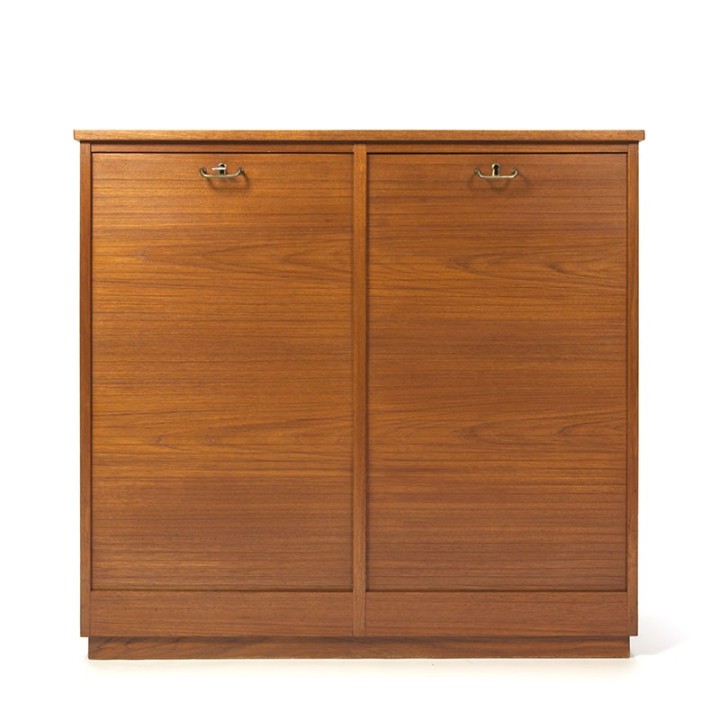 Vintage dubbele Deense archiefkast