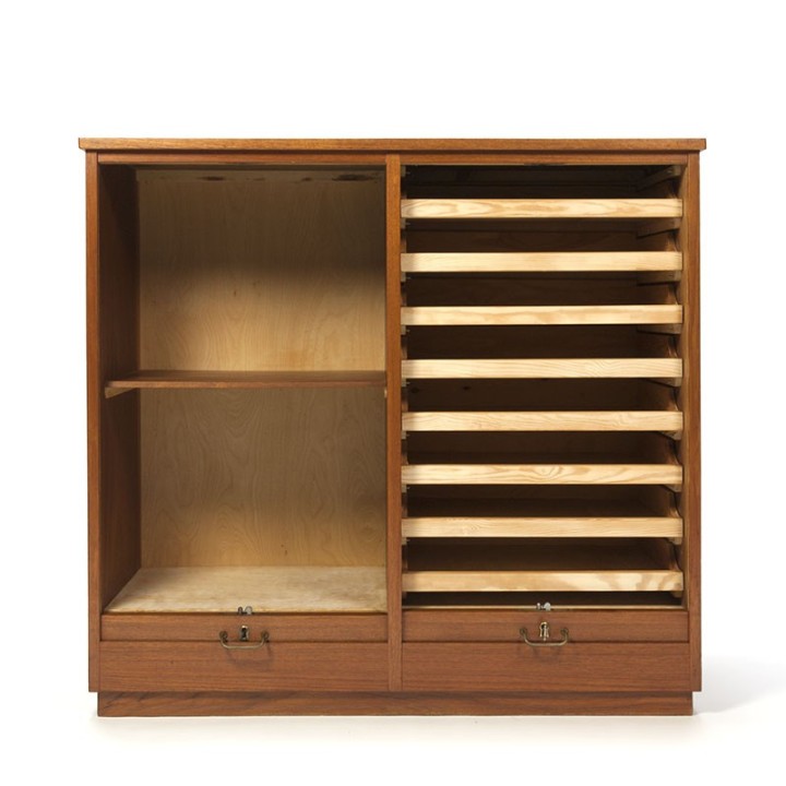 Vintage double Danish filing cabinet