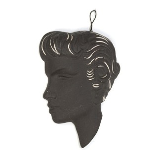 Vintage klein keramieken silhouet jaren zestig