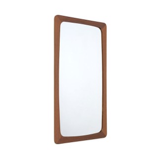 Teak rectangular vintage Danish mirror