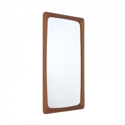 Teak rectangular vintage Danish mirror