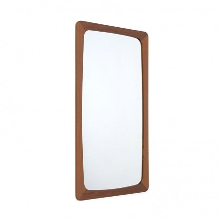 Teak rectangular vintage Danish mirror