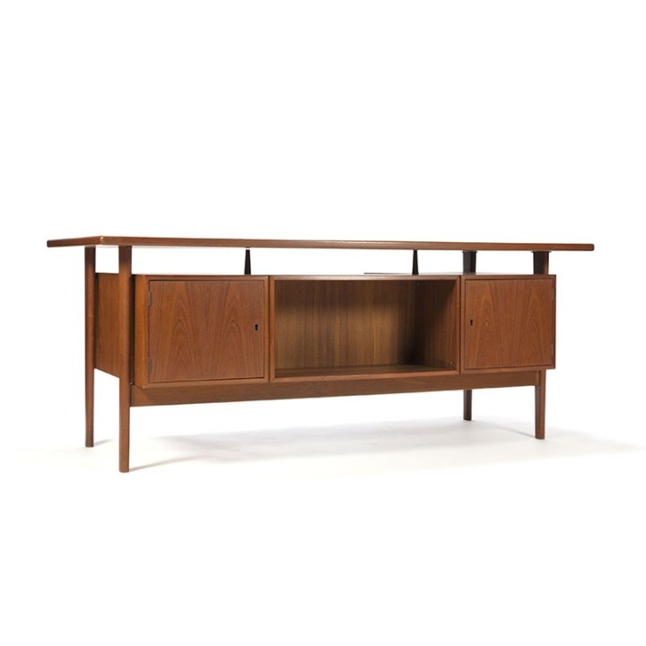 Vintage teakhouten FM60 bureau ontwerp Kai Kristiansen