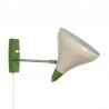 Vintage zestiger jaren wandlamp groen detail