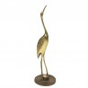 Vintage brass sculpture of heron