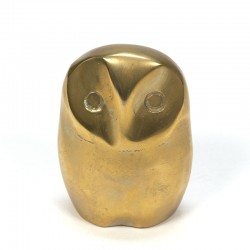 Small vintage brass owl