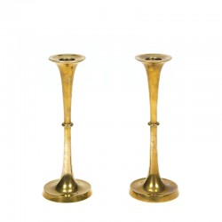 Brass vintage candle holders set of 2