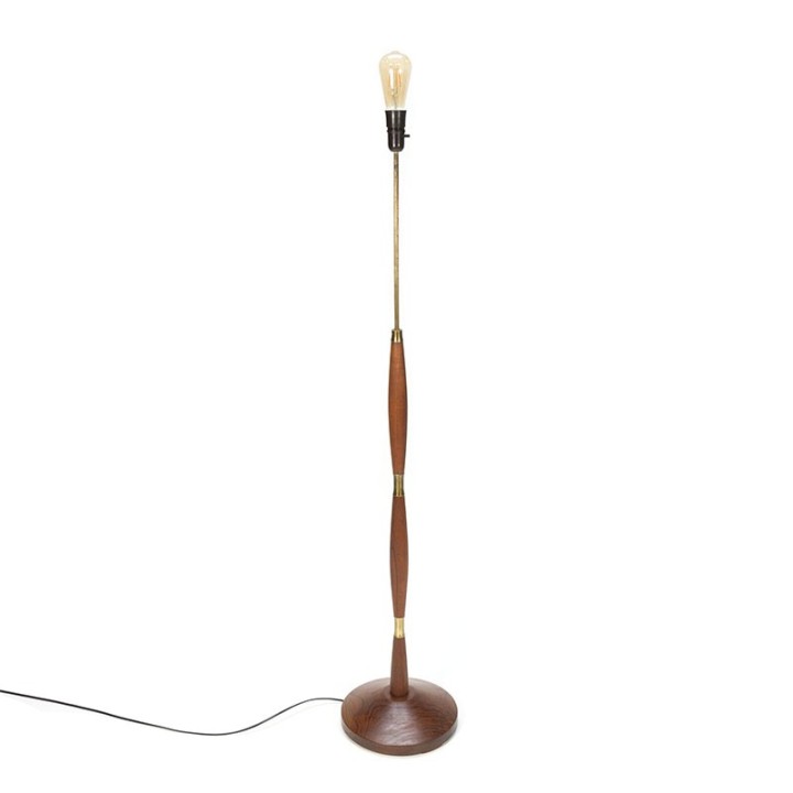 Deense vintage vloerlamp van teakhout