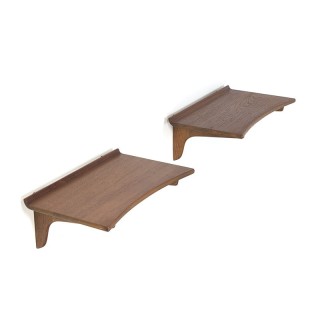 Set of teak Danish vintage wall shelves