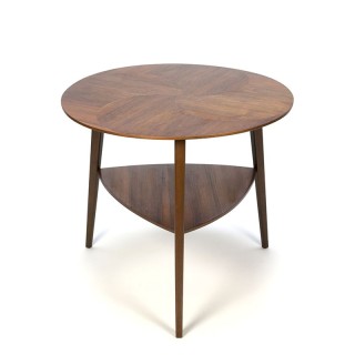 Deens vintage tafeltje met ingelegd houten blad