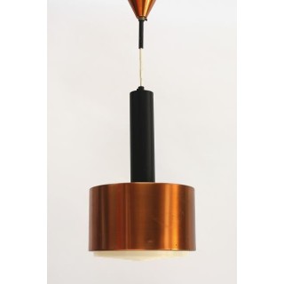 Koper/ zwarte metalen hanglamp - Retro Studio