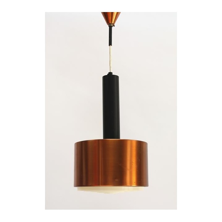 Koper/ zwarte metalen hanglamp - Retro Studio