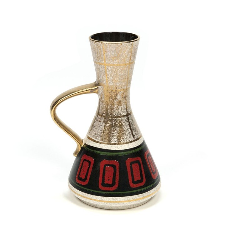 Vintage West-Germany vase with gold-detail