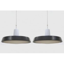 Set of 2 industrial hanging lamps