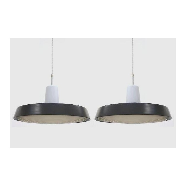 Set van 2 industriele hanglampen - Retro Studio