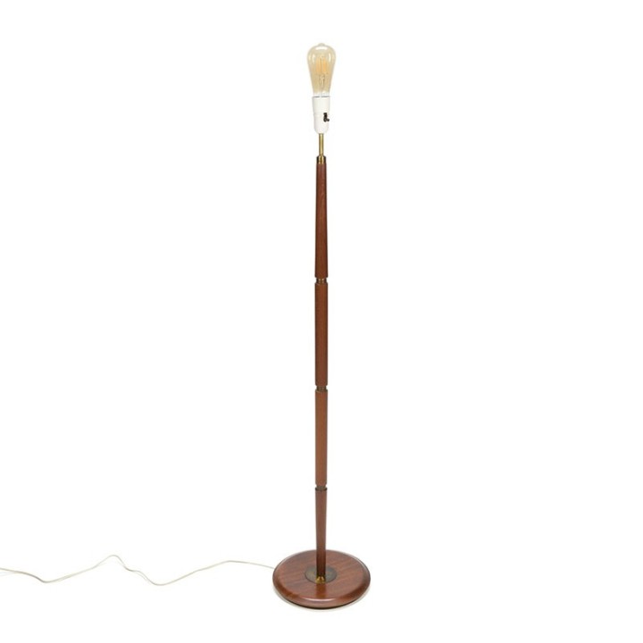 Standing vintage Danish lamp in teak