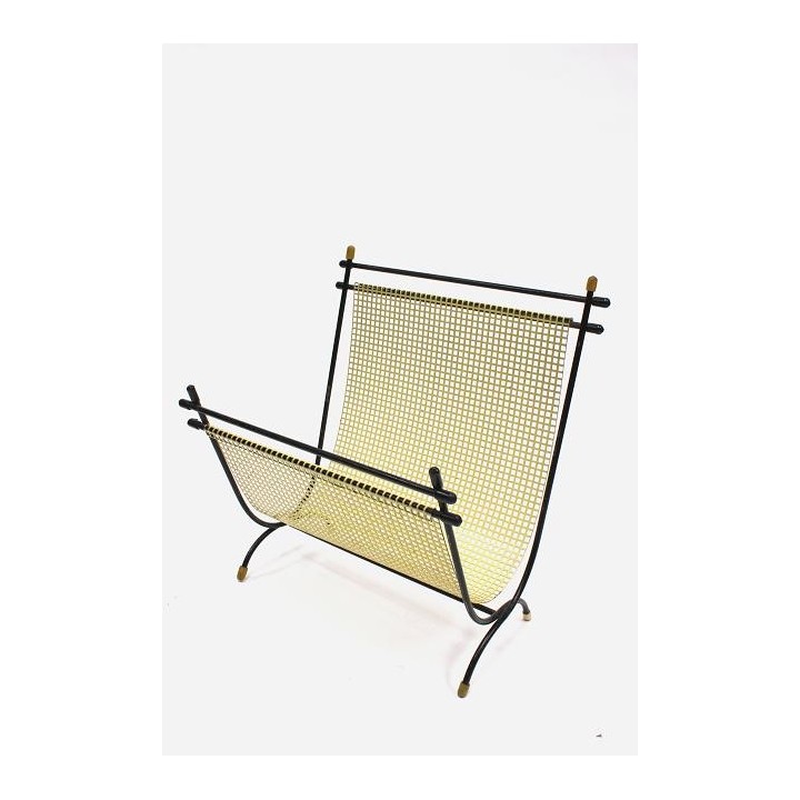 Metal magazine holder yellow