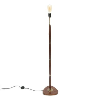 Staande Deense vintage teakhouten lamp