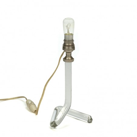 French vintage glass table lamp