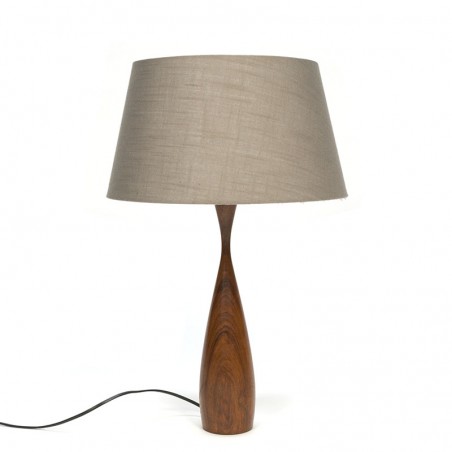 Danish vintage table lamp with teak foot