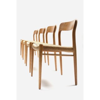 Set vintage Niels O. Møller stoelen - Retro Studio