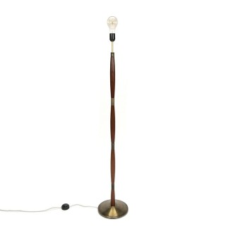 Vintage Danish floor lamp with brass base