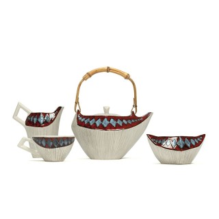 Vintage abstract styled Italian tea set