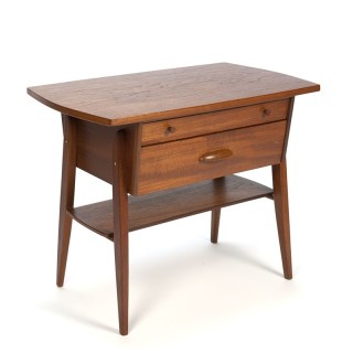 Danish teak vintage cabinet with 2 drawers