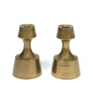 Set of 2 vintage brass candlesticks