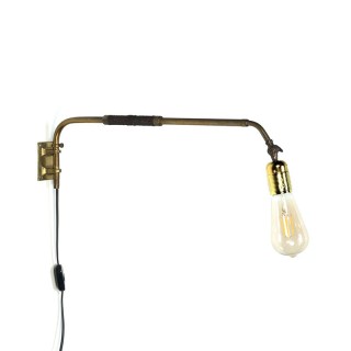 Danish vintage brass wall lamp